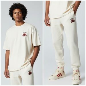 NWT 2 PC T-shirt and jogger sweatpants XL matching set adidas originals outfit